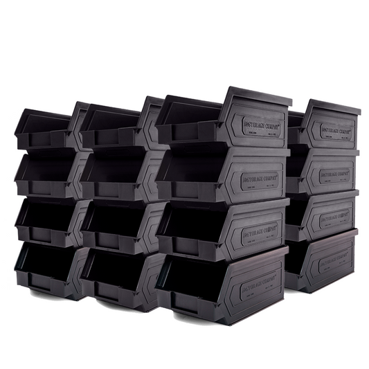 Storage Compat Plastic Stacking Bins for storage Zeus 1PLZ06, 6.30 x 3.74 x 2.95 inches (50-Pack)