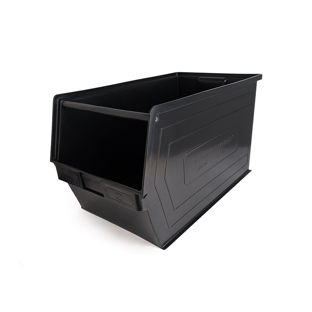 Zeus 4A5PLZ Plastic Storage Bing, Hanging Stacking Containers (20-Inch x 12-Inch x 8-Inch) (BLACK) x60