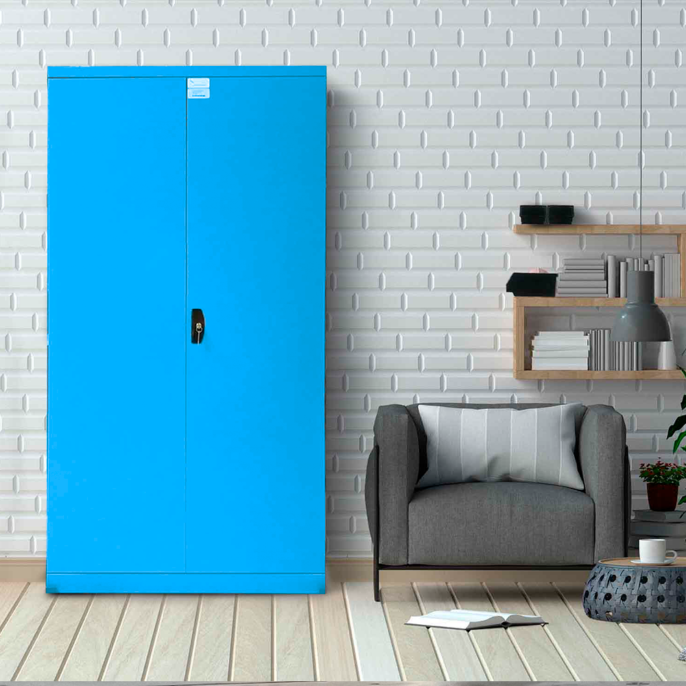 Heavy-Duty metal cabinet FAA140001 (40.28 x 21.85 x 78.74h inches), Spacious Storage, locking cabinet with Adjustable Shelves, blue, Secure Storage, Garage Cabinet, for Office, Home, and Gym