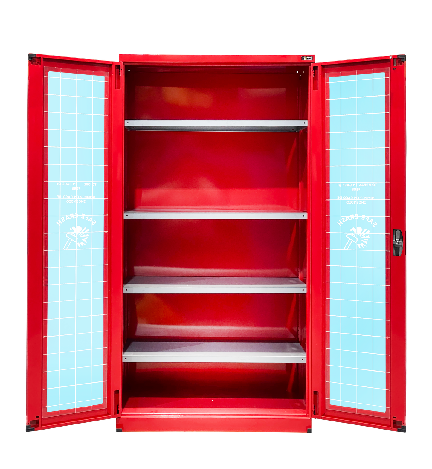 Durable Metal Safety Cabinet with High-Powered Magnet and Adjustable Shelves - 40.28 x 21.85 x 78.74 inches, 1,764 lbs Capacity - FAA140401