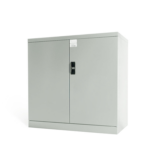 Metal Storage Cabinet with Door Wardrobe and Magnetic Closure Garage Storage Cabinet, Offices and Warehouses, Secure Utility Organization, 39'' High Adjustable Shelves, Gray