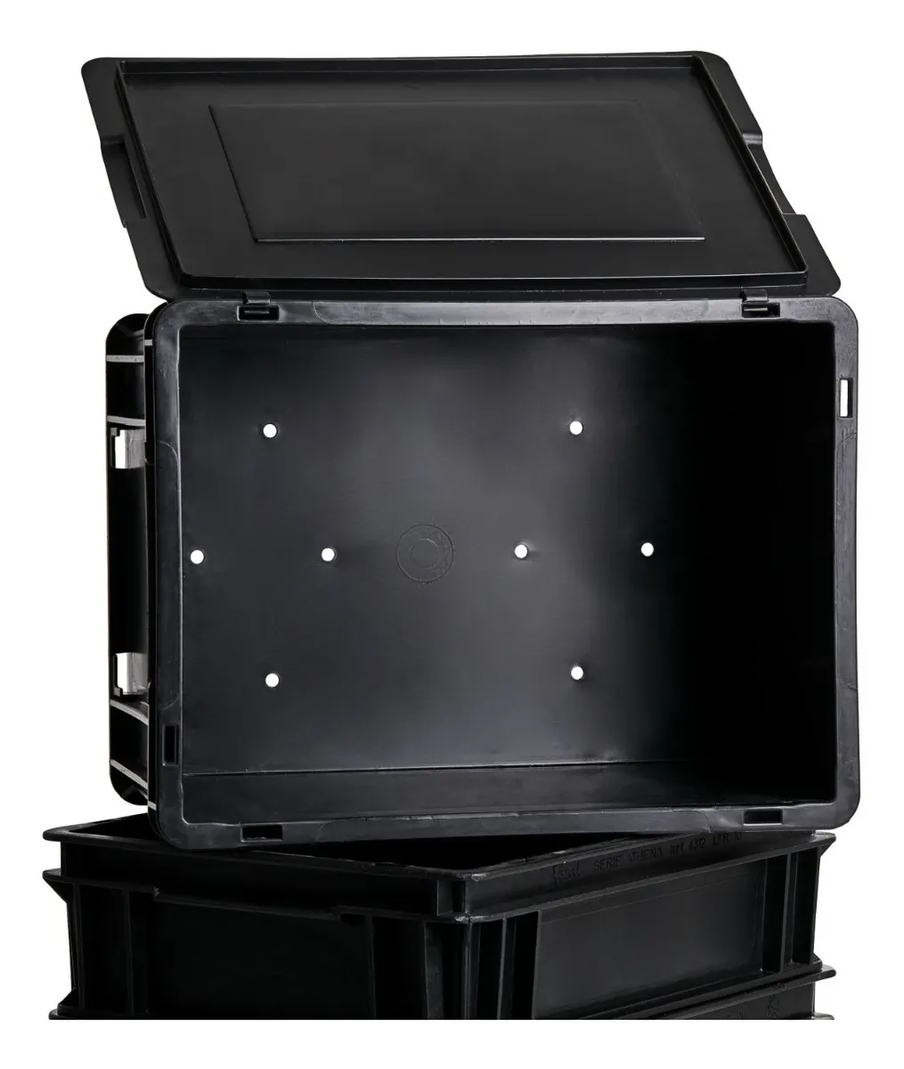10 Gallon Compost Bin Cup Kit - Odorless Recycled Plastic | Compact Design for Indoors and Outdoors | Easy Assembly | 15.3x11.8x17.3
