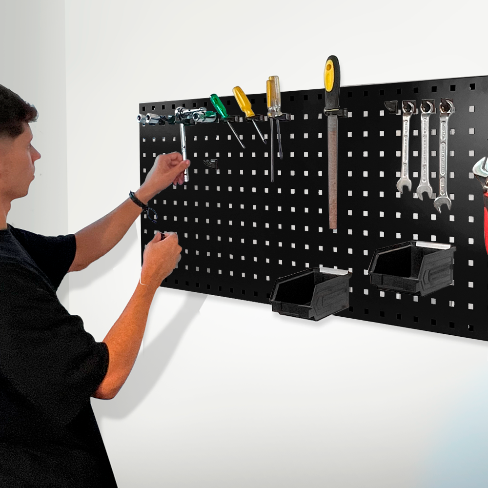 Wall Panel FBL122051 (38.58 x 17.72h.): Maximize Order with our Pegboard Wall Organizer for Heavy Work Spaces, Garages, Home, and Industries.