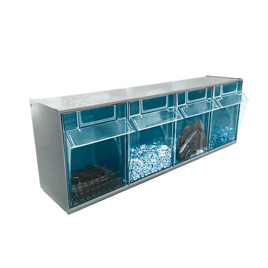Horizontal Plastic Organizer Storage System Cabinet PRACTIBOX PPTPR0401