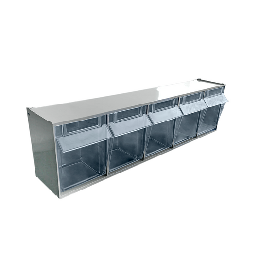 Horizontal Plastic Organizer Storage System Cabinet PRACTIBOX  PPTPR0501