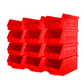 Small Storage Bin, Wall Mount Storage, Hanging and Stacking Bin, Freestanding | 7” x 4” x 3” Plastic Container | Zeus 1PLZ | Storage Compat (12 Pack)