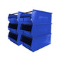 Storage Compat Zeus 4PLZ Plastic Storage Bing, Hanging Stacking Containers (20-Inch x 12-Inch x 8-Inch) (Blue, 6-Pack)