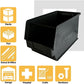 Storage Compat Bins - drawer organizer Zeus 3PLZ - Ideal for Warehouses, Workshops and Assembly Lines, Screws and Nails, Hardware and Tool Storage, Black, 13.77x7.87x7.87 Inches, (Pack x9)