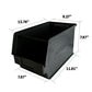 Storage Compat Bins - drawer organizer Zeus 3PLZ - Ideal for Warehouses, Workshops and Assembly Lines, Screws and Nails, Hardware and Tool Storage, Black, 13.77x7.87x7.87 Inches, (Pack x9)