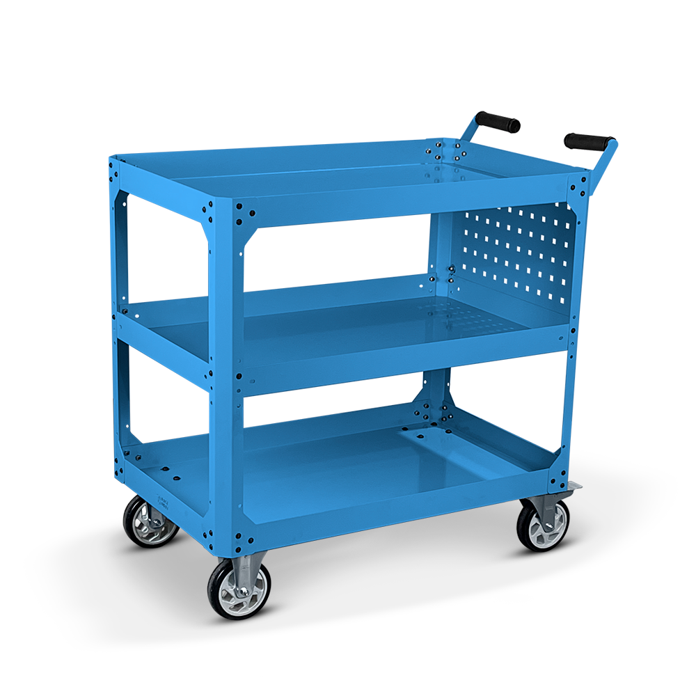 Heavy Duty Industrial Cart FCR009100 with Swivel and Fixed Casters - FCR0091