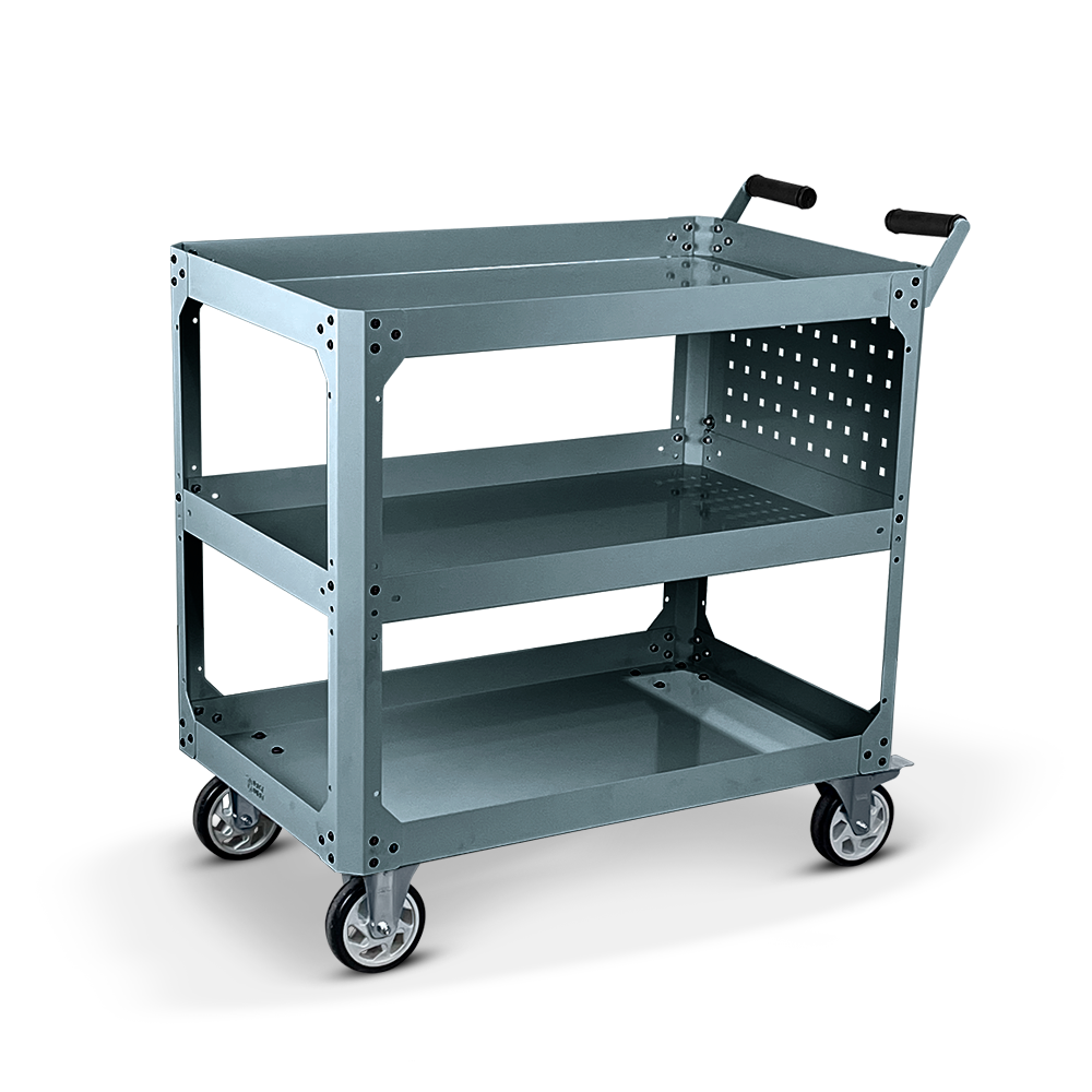 Heavy Duty Industrial Cart FCR009100 with Swivel and Fixed Casters - FCR0091