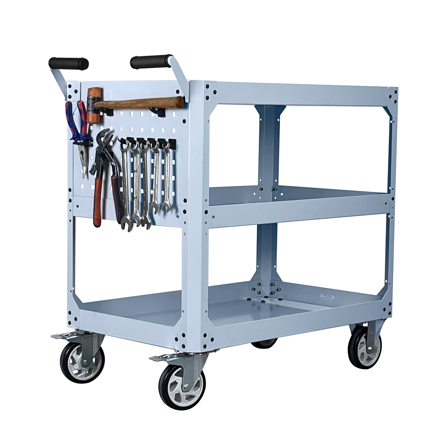 Heavy Duty Industrial Cart FCR009100 with Swivel and Fixed Casters - FCR0091