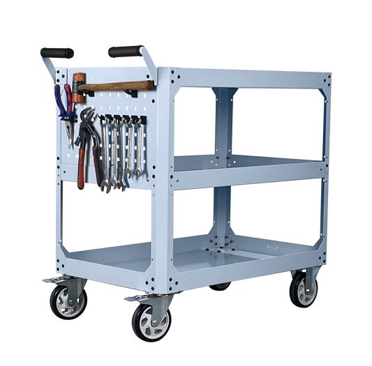 Heavy Duty Industrial Cart FCR009100 with Swivel and Fixed Casters - FCR0091