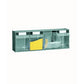 Metal Rear panel with plastic transparent tilting bins