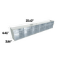 2 Horizontal Plastic Organizer Storage System Cabinet PRACTIBOX  PPTPR0601