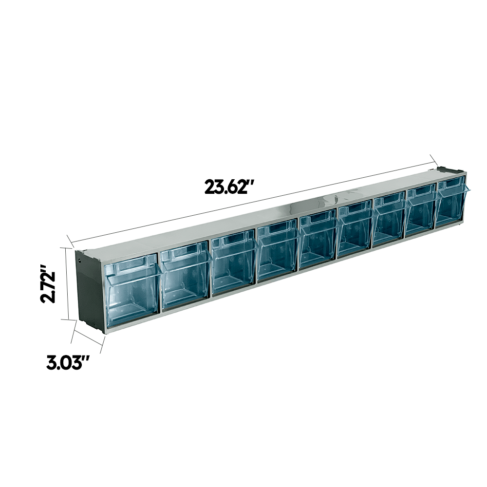 2 Horizontal Plastic Organizer Storage System Cabinet PRACTIBOX PPTPR0901