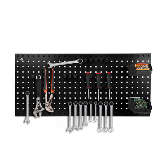 Wall Panel FBL122051 (38.58 x 17.72h.): Maximize Order with our Pegboard Wall Organizer for Heavy Work Spaces, Garages, Home, and Industries.