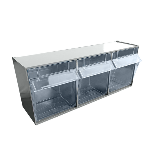 Horizontal Plastic Organizer Storage System Cabinet PRACTIBOX  PPTPR0301