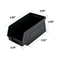 Storage Compat Plastic Stacking Bins for storage Zeus 1PLZ06, 6.30 x 3.74 x 2.95 inches (50-Pack)