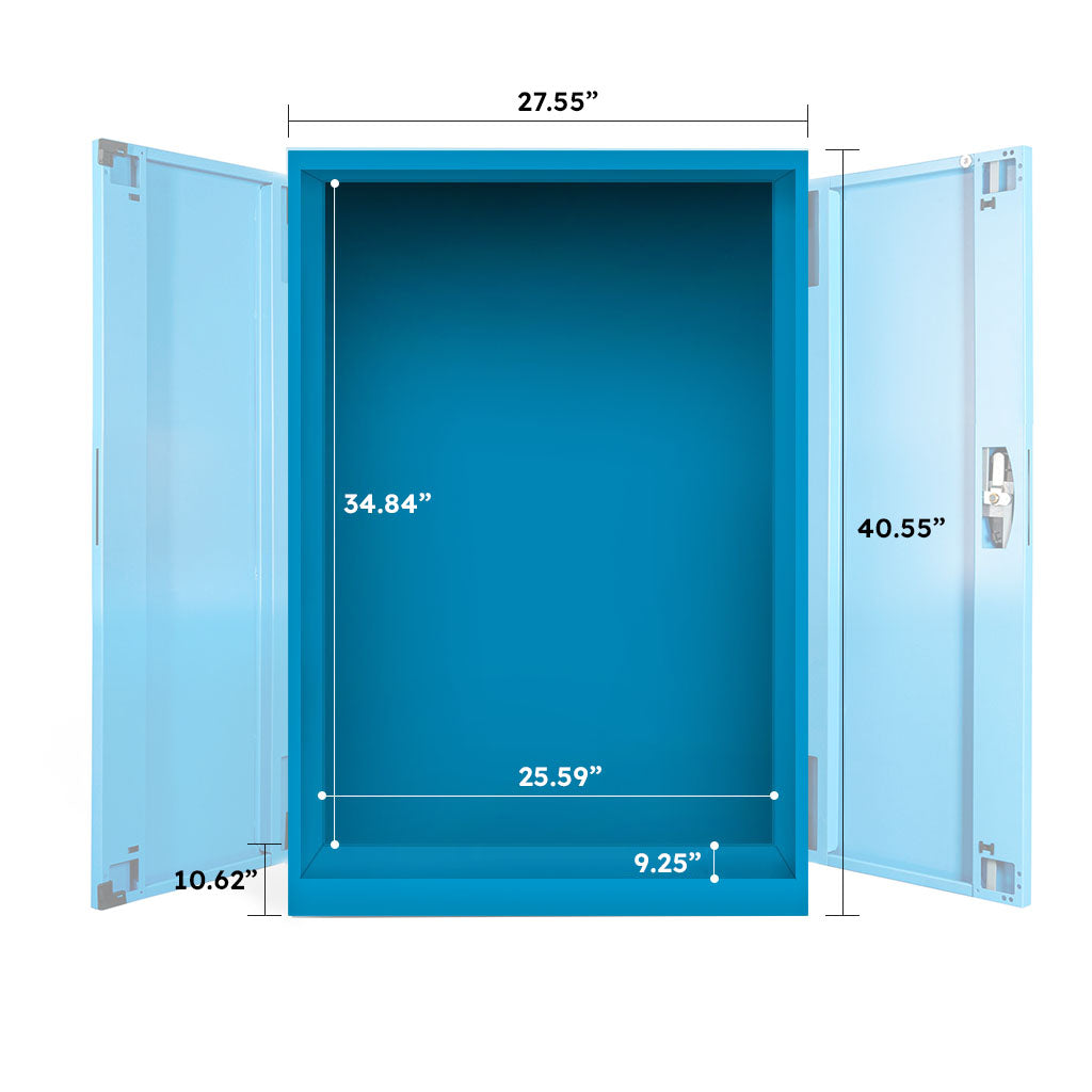 Heavy Duty Steel Organizer With Adjustable Shelves, Bins & Three Point Lock - FAK104051