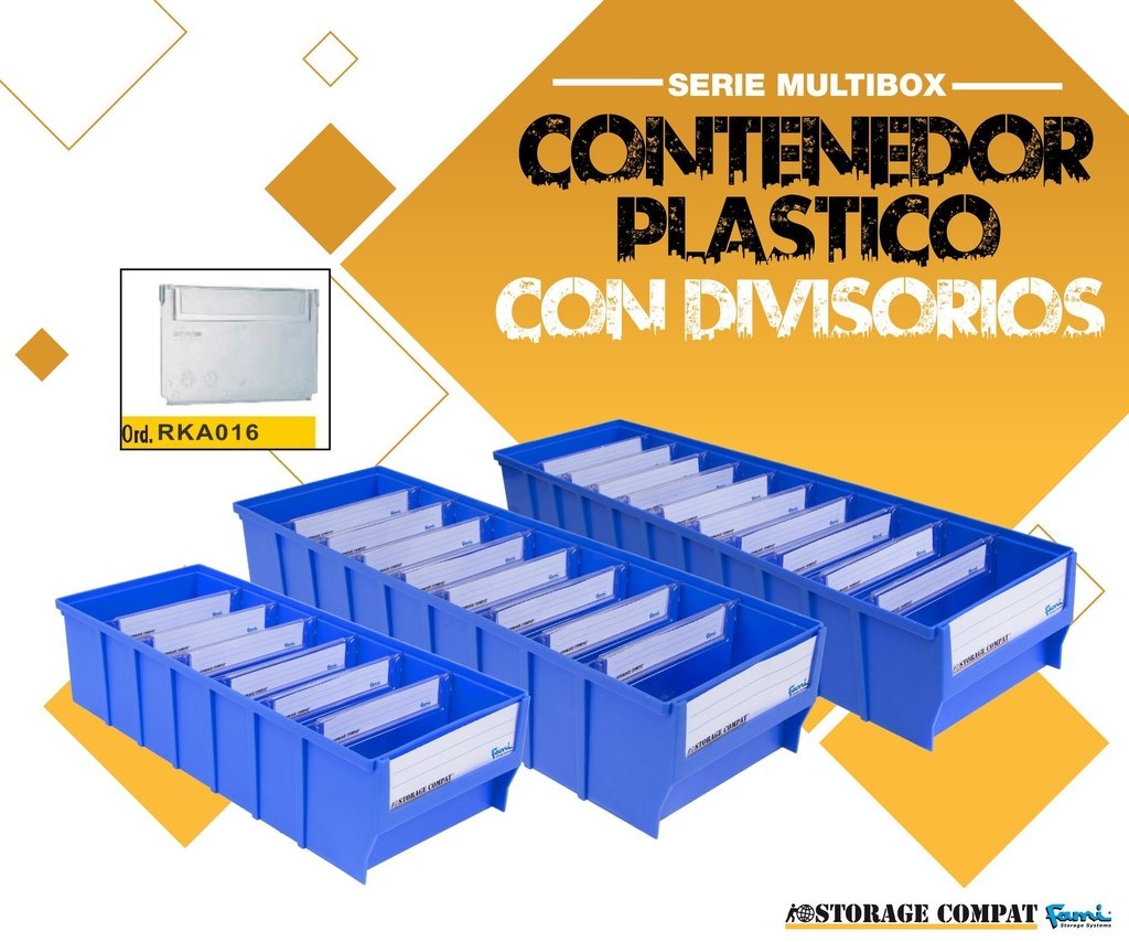 Plastic Multibox organizer with divisions RK4016